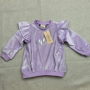 First Impressions Baby Girls Glitter Velour Tunic Size 12M